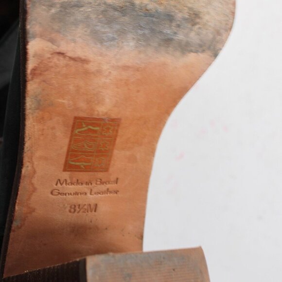 Madewell x Sézane Black Leather High Heel Tassel Boots Booties Size 8.5 - Picture 8 of 8